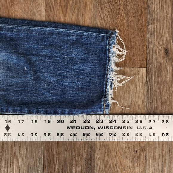 Madewell The Perfect Vintage Crop Jean Distressed Blue Denim Women's Size 27 - Picture 8 of 13